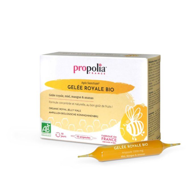 Ampoule de gelée Royale BIO - Gelée royale, Miel, Mangue & Ananas