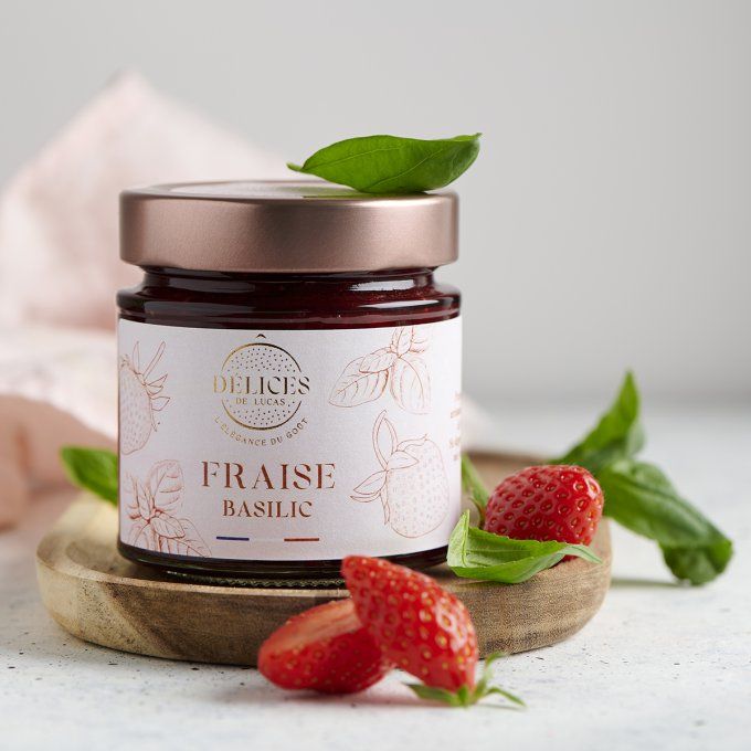 Confiture Fraise Basilic - 230 gr 